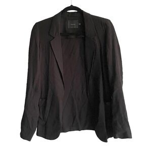 ARITZIA Talula Kent Lightweight Open Front Long Sleeve Blazer Jacket Black 00